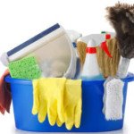 städmaterial var organiserad med dina städprodukter